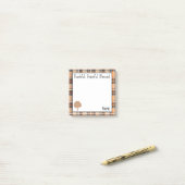 Naam, Herfst Herfst Plaid Dankbaar Post-it® Notes (Op bureau)