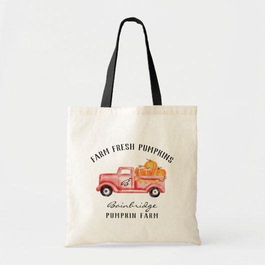 Naam Herfst pompoenfamilie Rustisch land Tote Bag (Voorkant)