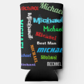 Naam herhalen Beste man of andere aangepaste tekst (Achterkant)