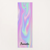 Naam Holographic Pink Ombre Gift Idee Yogamat (Voorkant)