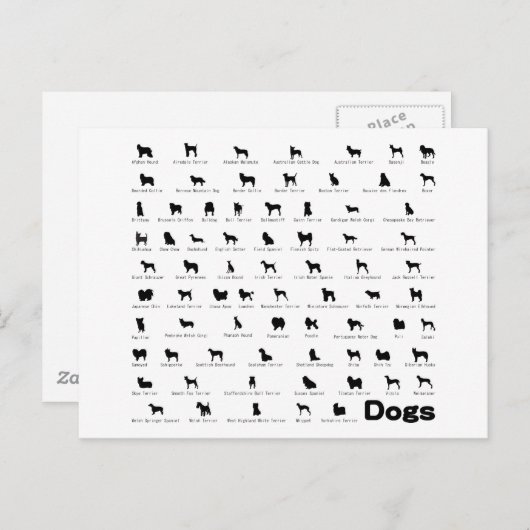 Naam honden briefkaart (Voorkant / Achterkant)