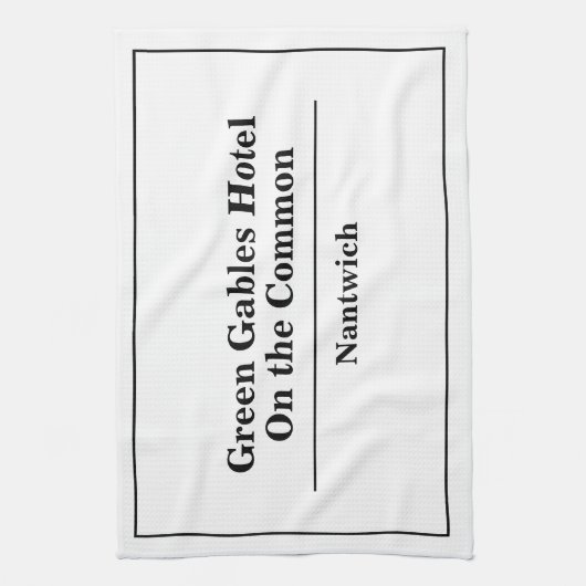 Naam hotel of restaurant theedoek (Verticaal)