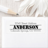 Naam in centrum - het Etiket van het Adres van de  (Insitu)