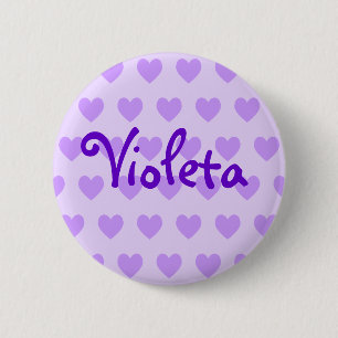 Naam in het Paars Ronde Button 5,7 Cm