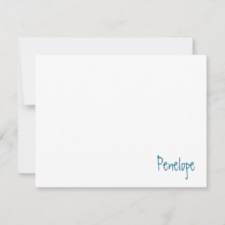 Naam in hoek Minimalistisch gepersonaliseerd Notitiekaartje