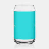Naam initiaal | Donker turquoise Oranje drank Blikvorm Glas (Rechts)