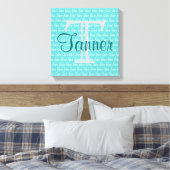 Naam & Initiaal Kunst - Gepersonaliseerd Canvas Afdruk (Insitu (Slaapkamer))