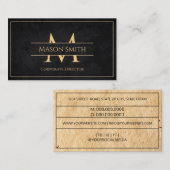 Naam initiaal monogram corporatief, uitvoerend dir visitekaartje (Voorkant / Achterkant)