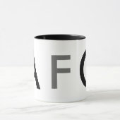 Naam initiaal monogram mok (Midden)
