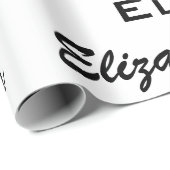 Naam Initialen Berichtpatroon Gepersonaliseerde ca Cadeaupapier (Rol Hoek)