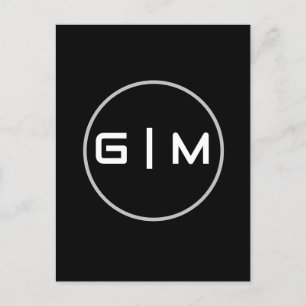 Naam  initialen briefkaart