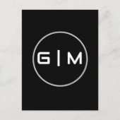 Naam  initialen briefkaart (Voorkant)