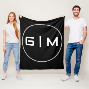 Naam initialen fleece deken