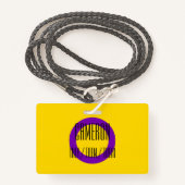 Naam intersex vlag / Pronoun Badge (Voorkant met draagriem)
