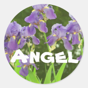 naam iris sticker:, Angel Ronde Sticker
