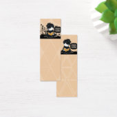 Naam is Lezen Zwart Sinaasappel Perzik Bladwijzer Mini Visitekaartjes (Bureau)