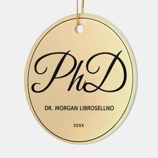 Naam Jaar Geel PhD Afstuderen Keramisch Ornament (Links)