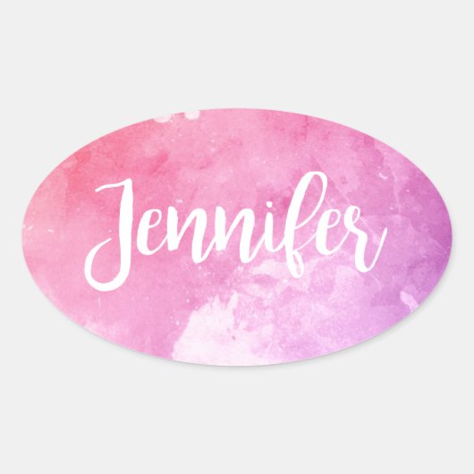 Naam Jennifer Ovale Sticker (Voorkant)