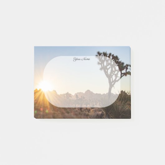 Naam Joshua Tree Natuur Landscape Sunrise Souvenir Post-it® Notes (Voorkant)