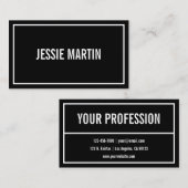 Naam jouw naam of bedrijf | Moderne witte grens Visitekaartje (Voorkant / Achterkant)