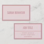 Naam jouw naam of bedrijf | Roos Blush v2 Visitekaartje (Voorkant / Achterkant)
