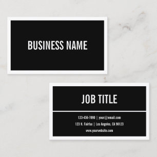 Naam jouw naam of bedrijf   Vet witte rand Visitekaartje