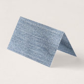 Naam-kaart plaatsen - Denim Visitekaartjes (Achterkant)