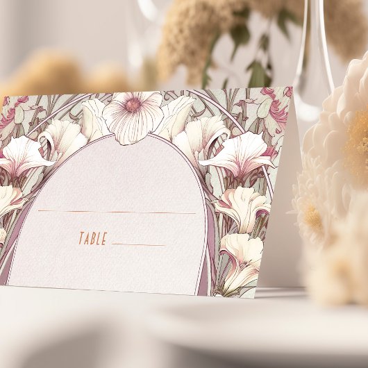 Naam Kaarten Bindtafel  Art Nieuw