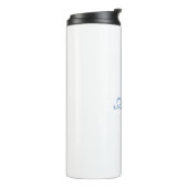 Naam Kalligrafie Script Plain Simple White Blue Thermosbeker (Gedraaid links)