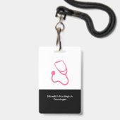 Naam Kantoor van oncoloog Badge (Voorzijde met lanyard)