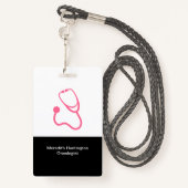 Naam Kantoor van oncoloog Badge (Achterkant met draagriem)