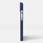 Naam kapitein boot Nautical Anchor Navy Blue iPhone Hoesje (Linkerkant)