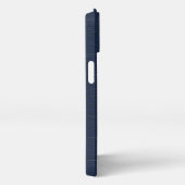 Naam kapitein boot Nautical Anchor Navy Blue iPhone Hoesje (Rechterkant)