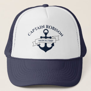 Naam kapitein en schip trucker pet