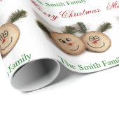 Naam kersthout aanpassen Land Cadeaupapier (Rol Hoek)