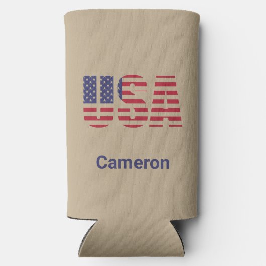 Naam, Khaki USA Can of Slim Seltzer Koelbox (Achterkant)