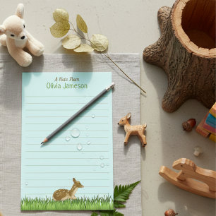 Naam Kind (Cute ) Woodland Dierlijke gebondenheid Briefpapier