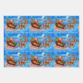 Naam kind toevoegen Noordpool Kerstman Kerstmis Inpakpapier Vel (Voorkant)