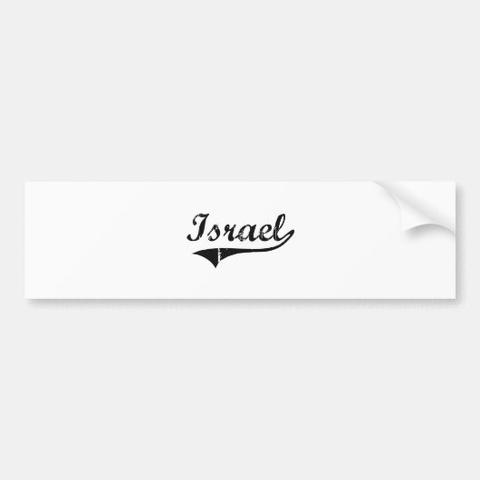 Naam klassieke stijl Israël Bumpersticker (Voorkant)