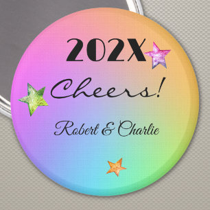 Naam, kleuren Gelukkig Nieuwjaar 2.25-in voordeel  Magneet