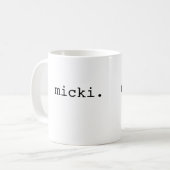 naam koffiemok (Voorkant links)