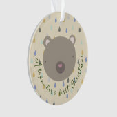  naam Kute Beer Kerstmis Ornament (voorkant)