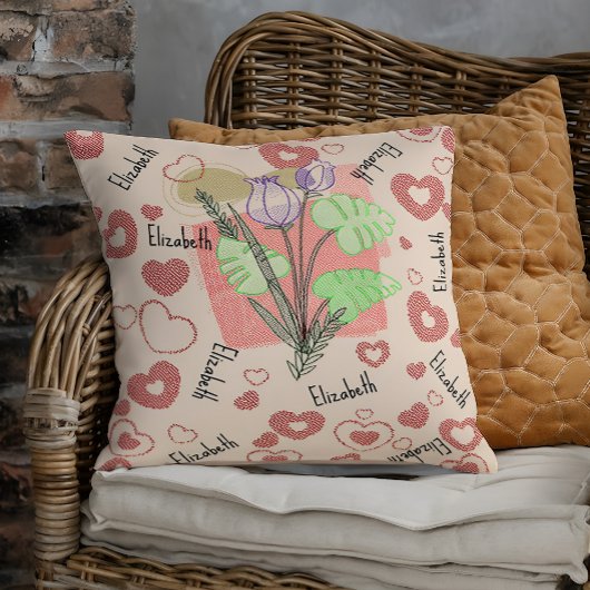 naam kwekerij bloemig kinder kussen