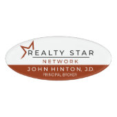 Naam Label met naam en rol van agent Naambadge (Voorkant)