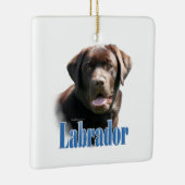 Naam labrador Retriever (chocolade) Keramisch Ornament (Rechts)