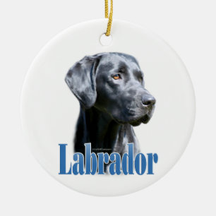 Naam labrador (zwart) keramisch ornament
