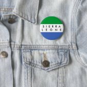 Naam land van Sierra Leone Ronde Button 5,7 Cm (In situ)