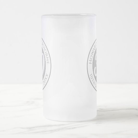 Naam, leeftijd en datum op een 30e verjaardag matglas bierpul (Center)