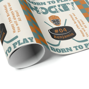 Naam Leeftijd Jersey Nummer Sentiment Hockey Sport Cadeaupapier