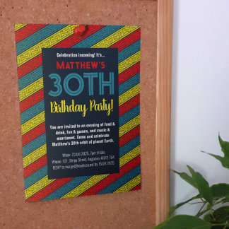 Naam & Leeftijd Verjaardagsfeest Celtic Stripe Roo Kaart